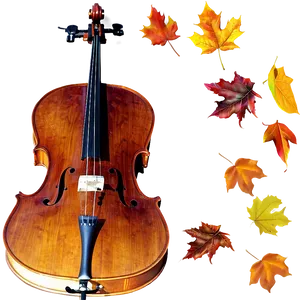 Cello And Autumn Leaves Png 05242024 PNG image