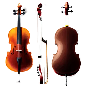 Cello And Bow Silhouette Png 05242024 PNG image