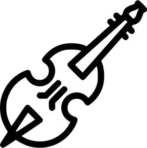 Cello Outline Graphic PNG image