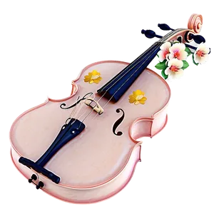 Cello With A Floral Wreath Png Yaa89 PNG image