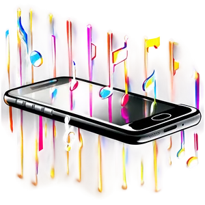 Cellphone With Music Player Png 06112024 PNG image