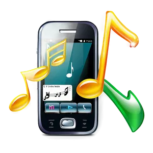 Cellphone With Music Player PNG Gmo69 PNG