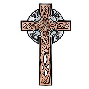 Celtic Catholic Cross Drawing Png 06122024 PNG image