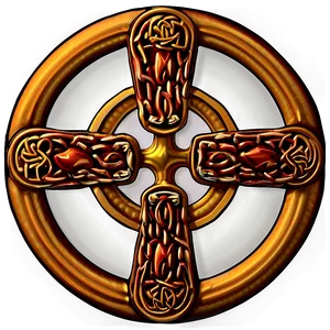 Celtic Cross In Circle Frame PNG 30 PNG