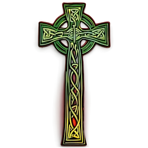 Celtic Cross In Fire Design PNG 06212024