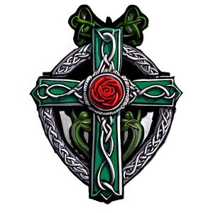 Celtic Cross In Heart Shape PNG 06212024