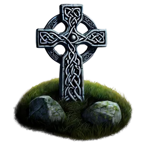 Celtic Cross In Moonlight PNG Fbj