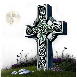 Celtic Cross In Moonlight PNG Xsy19 PNG