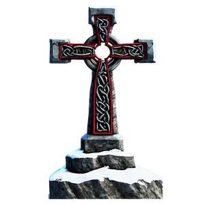 Celtic Cross On Mountain Peak PNG Qjy88 PNG