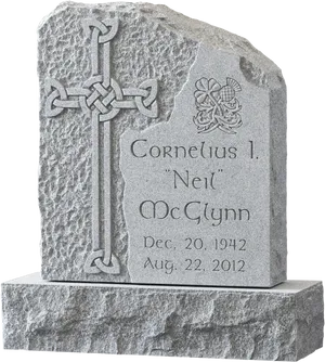 Celtic Cross Tombstone PNG image