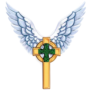 Celtic Cross With Angel Wings Png 16 PNG image