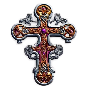 Celtic Cross With Dragons Png 55 PNG image