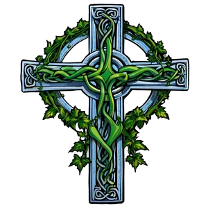 Celtic Cross With Ivy Vines PNG 14 PNG