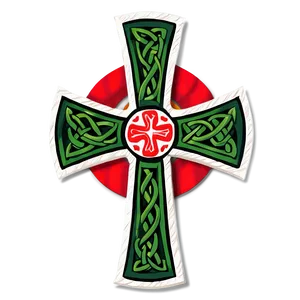 Celtic Cross With National Flag PNG 06212024