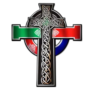 Celtic Cross With National Flag PNG Dni PNG