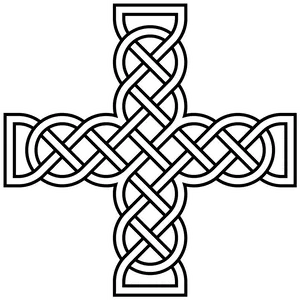 Celtic Knot Cross Design PNG