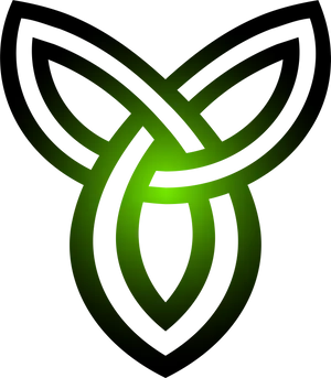 Celtic Knot Symbol Green Gradient PNG