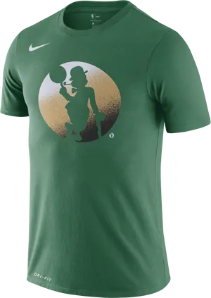 Celtics Logo Nike T Shirt PNG image