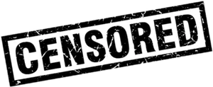 Censored Stamp Blackand White PNG image