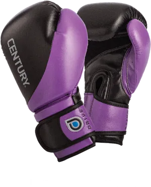 Century Drive Womens Boxing Gloves Purpleand Black PNG image