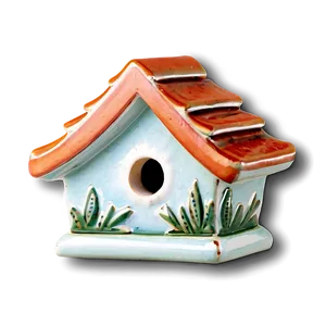 Ceramic Birdhouse PNG 06292024