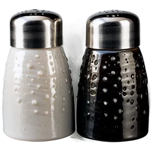 Ceramic Salt And Pepper Shakers Png 06292024 PNG image