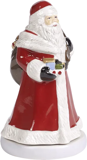 Ceramic Santa Claus Figurine PNG image