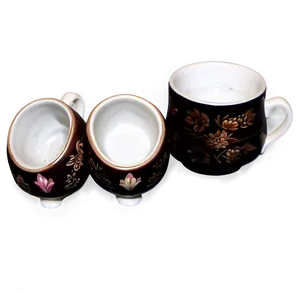 Ceramic Tea Cup Set PNG Ljo77