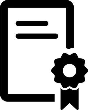 Certification Document Icon PNG