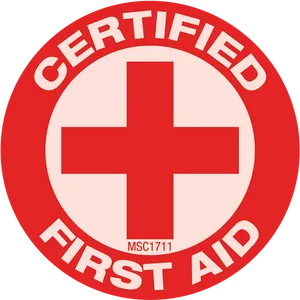 Certified First Aid Emblem PNG image