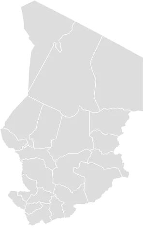 Chad Administrative Map Outline PNG image