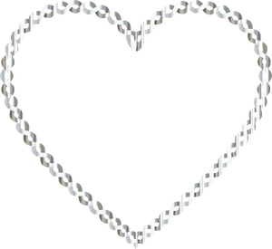 Chain Link Heart Shape PNG image