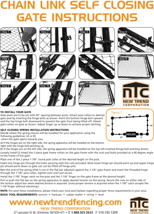 Chain Link Self Closing Gate Installation Guide PNG image