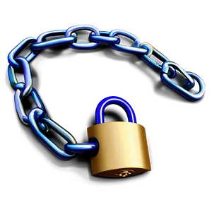 Chain With Padlock Png 05042024 PNG image