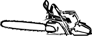 Chainsaw Silhouette Graphic PNG