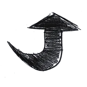 Chalk Style Arrow Drawing PNG image