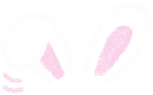 Chalk Style Bunny Ears PNG image