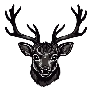 Chalkboard Deer Head Drawing PNG Yar66 PNG