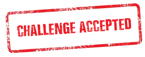 Challenge Accepted Stamp PNG image