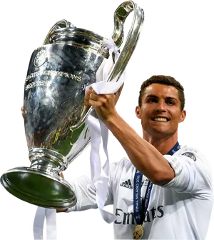 Champions League Trophy Celebration PNG