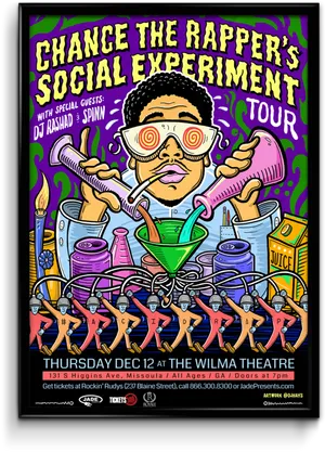 Chance The Rapper Social Experiment Tour Poster PNG image