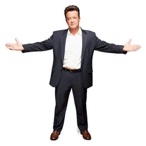 Chandler Bing Iconic Pose Png Blq PNG image