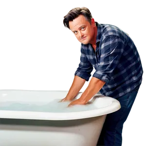 Chandler Bing's Love For Baths PNG Hmm