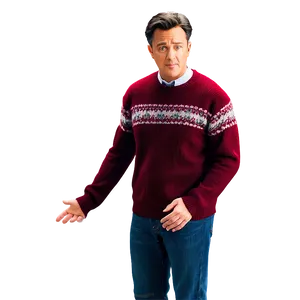 Chandler Bing's Red Sweater PNG 06242024
