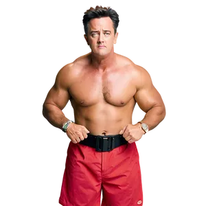 Chandler Bing Watching Baywatch PNG Ulh79