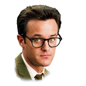 Chandler Bing With Glasses Png 06242024 PNG image