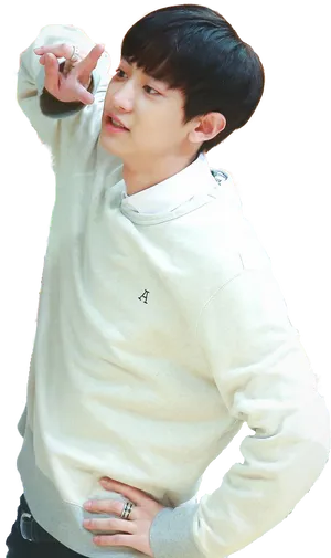 Chanyeol Casual Pose Cutout PNG image