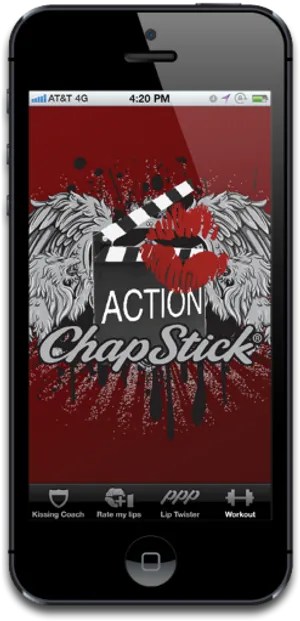 Chap Stick App Screen PNG image