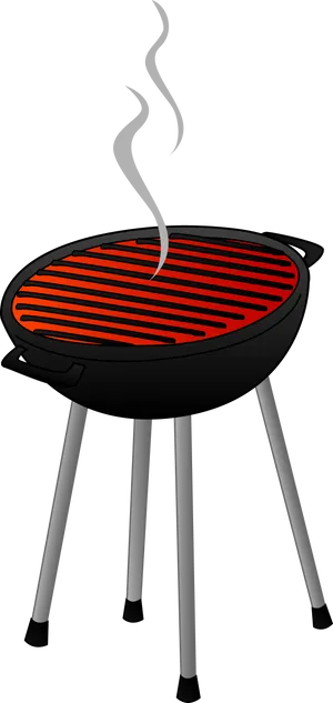 Charcoal Grill Cartoon Illustration PNG