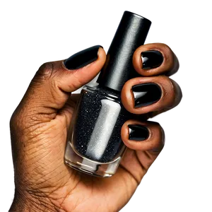 Charcoal Nail Polish Png 05252024 PNG image